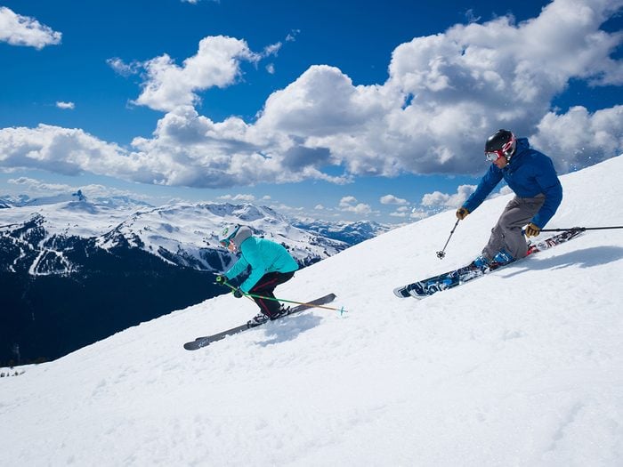 Most romantic getaways in Canada - Skiing in Whistler, BC