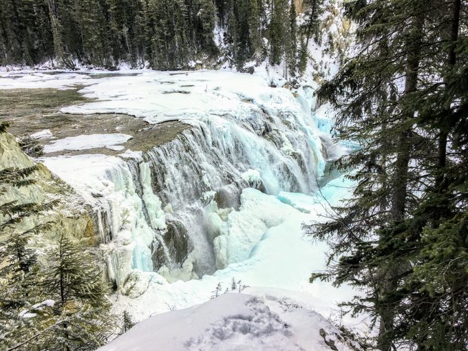 Winter hiking trails - Wapta Falls, British Columbia
