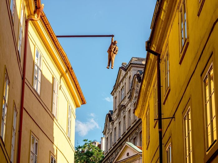 Hanging Man Statue - Prague, Czech Republic