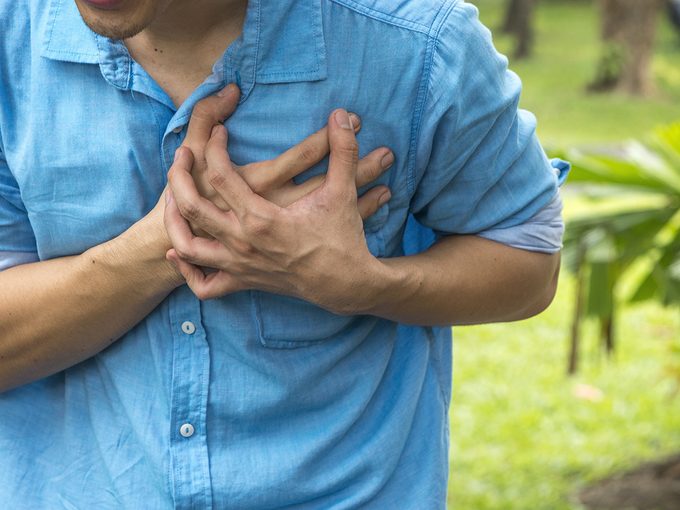 Reverse heart disease - man suffering heart failure