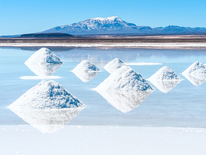 Salt lake in Bolivia