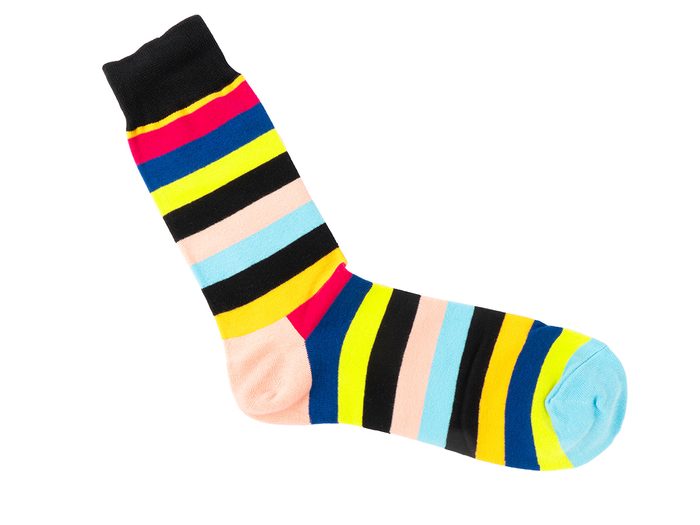 One striped sock