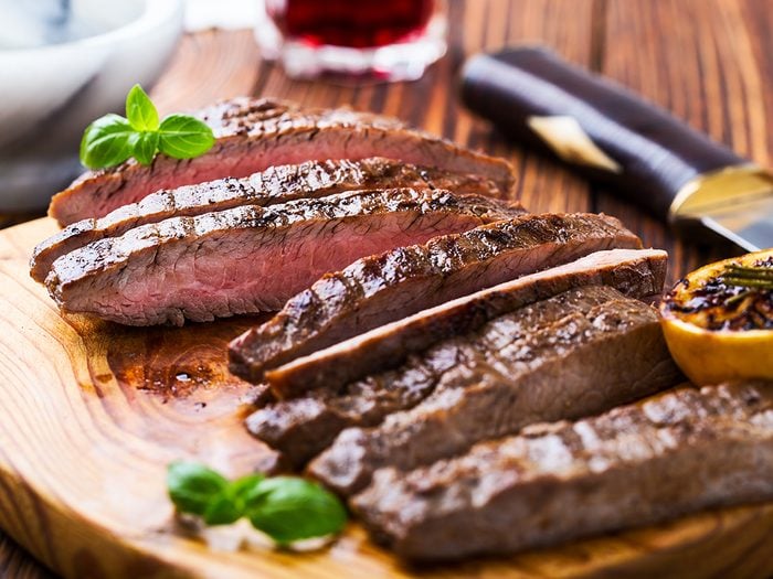 Signs of calcium deficiency - sliced steak