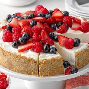 Easy No Bake Recipes Triple Berry Cheesecake