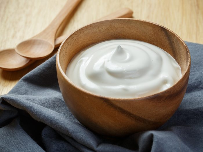 Food Before Bed - a bowl of yogurt