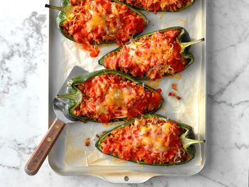 Spring Dinner Ideas - Stuffed Poblano Peppers