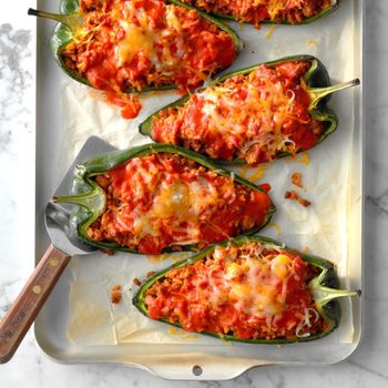 Spring Dinner Ideas - Stuffed Poblano Peppers