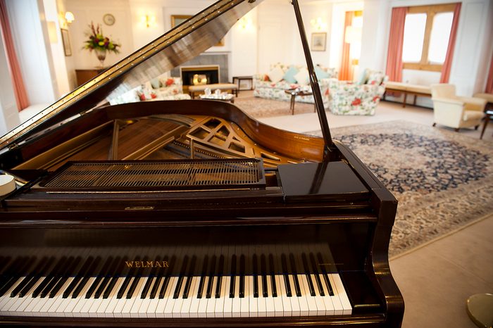 Royal Yacht Britannia - Grand Piano in the State Drawing Room