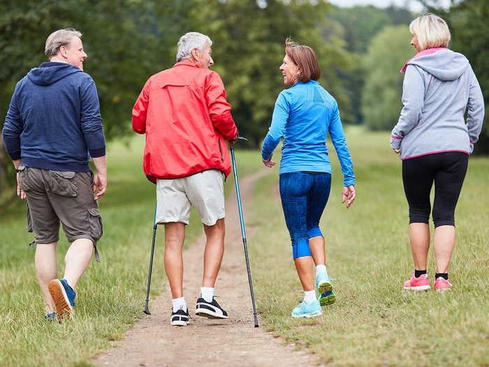 Benefits of walking everyday - group of walkers
