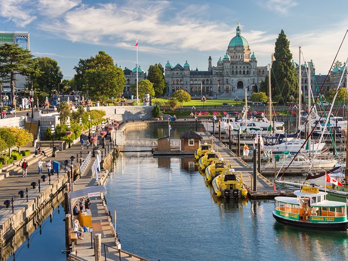 Warmest place in Canada - Victoria BC Harbour