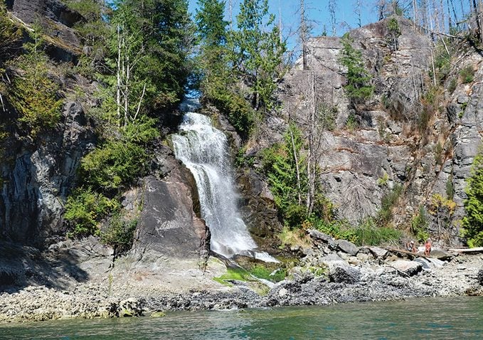 BC Coast - Teakerne Arm Waterfall