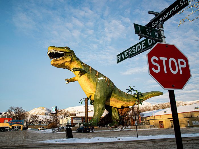 Giant dinosaur in Drumheller, Alberta