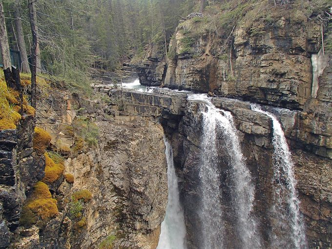 Banff Day Trip - Upper Falls At Johnston Canyon