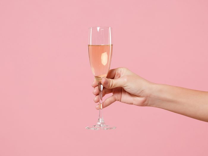 Champagne glass isolated
