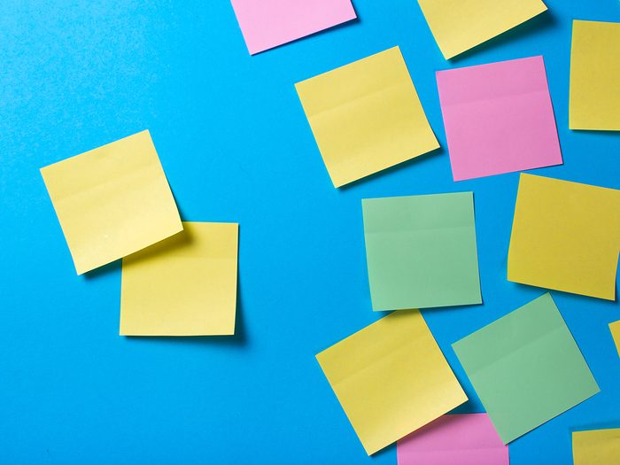 Sticky notes isolated