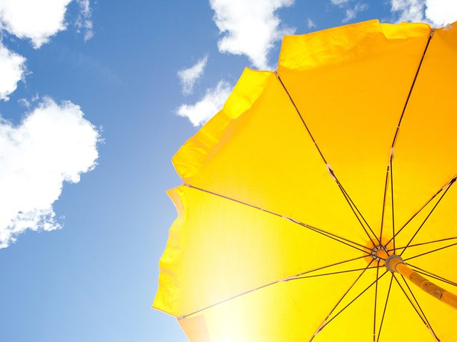 Umbrella shade from sun