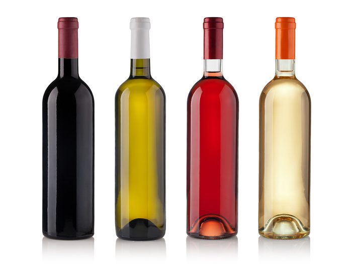 Wine bottles isolated