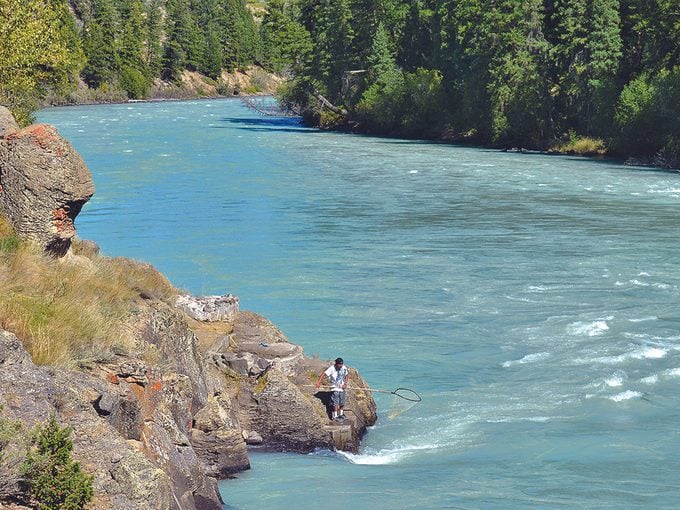 Chilcotin BC - Fisherman On Chilko River