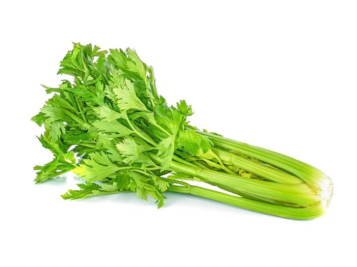 Fresh celery leaves