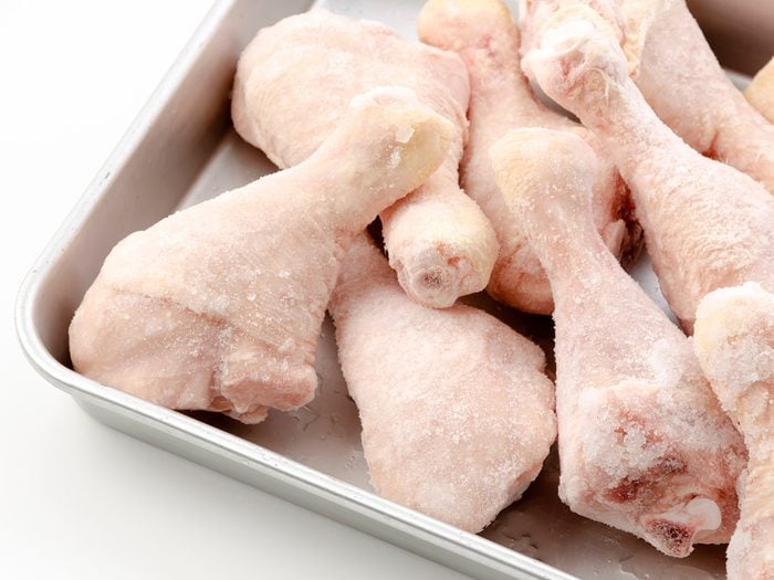 How to defrost chicken - frozen chicken legs