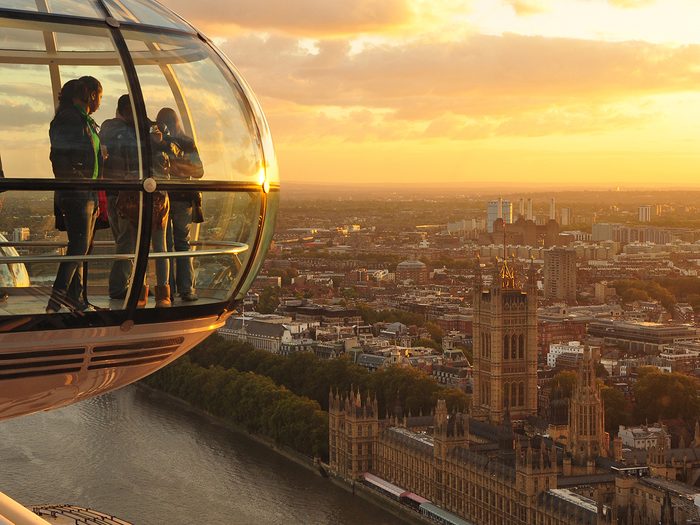 London attractions - London Eye pod