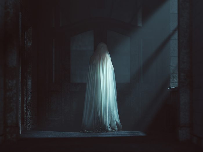Ghostly figure in shroud