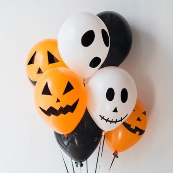 Halloween colours - black and orange balloons