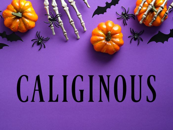 Halloween Words - Caliginous