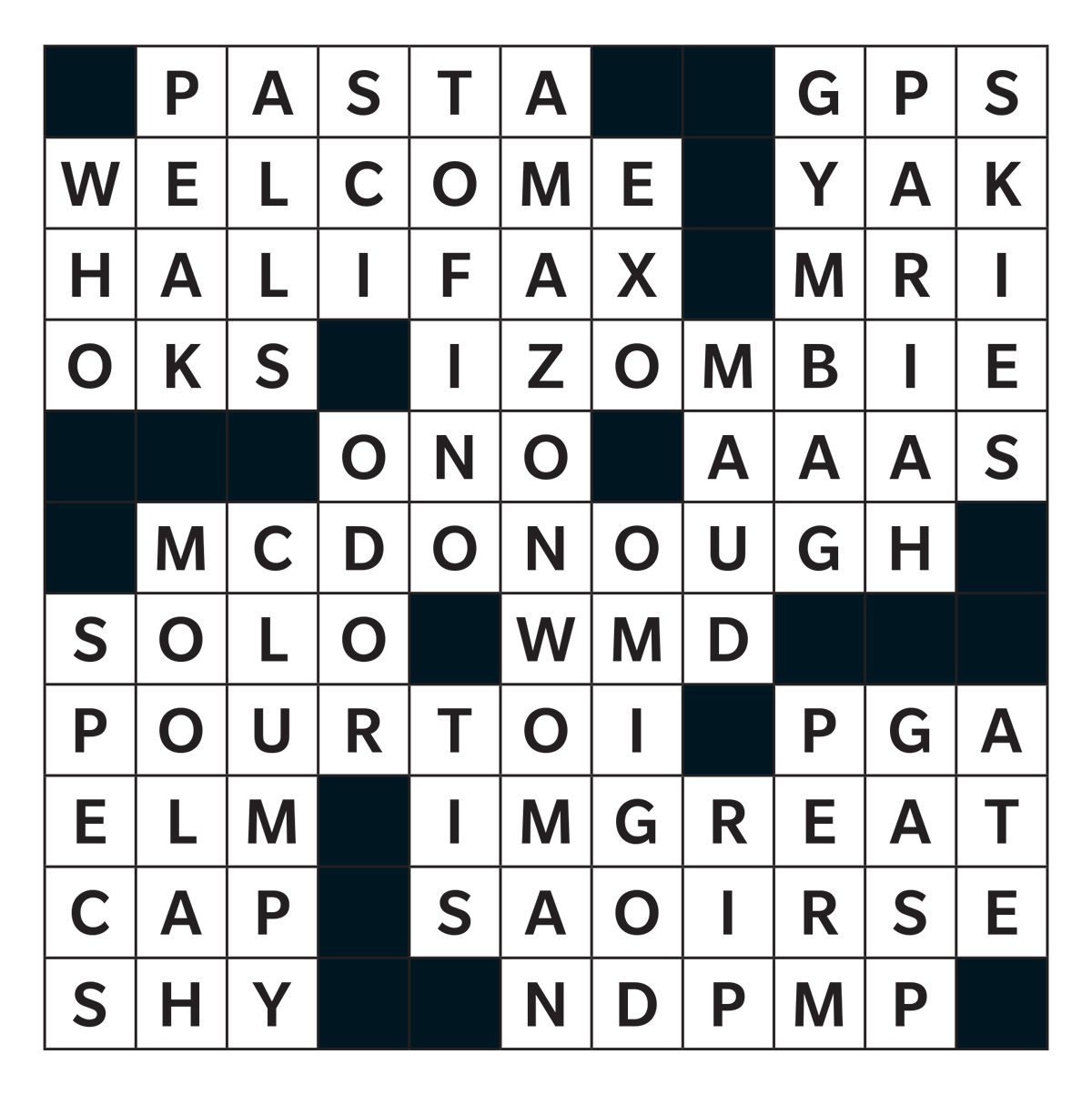 Printable Crossword Puzzles answer - July/August 2022