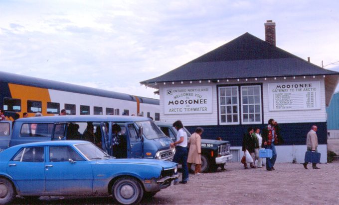 Moosonee Ontario Northland Train Station circa 1978