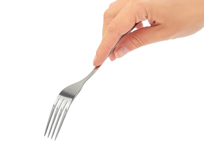 How to eat less - fork turned upside down