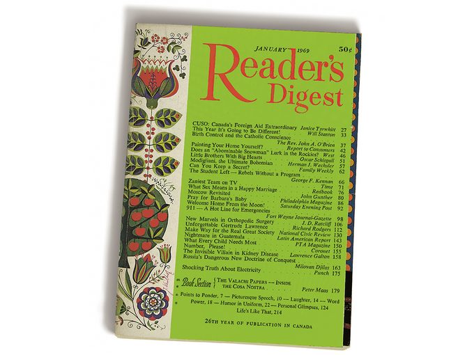 Reader's Digest Canada - January 1969 issue