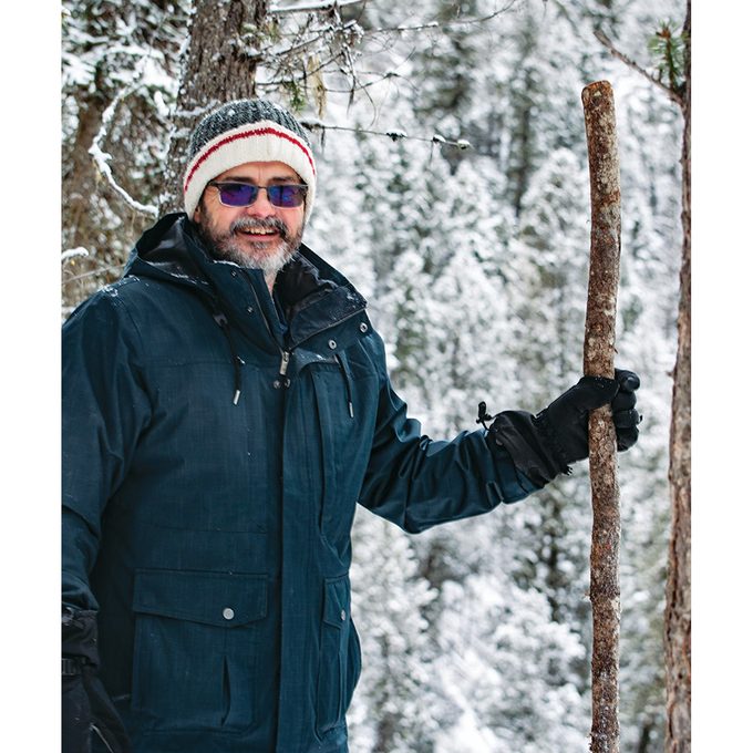 Chris Rau on a winter hike