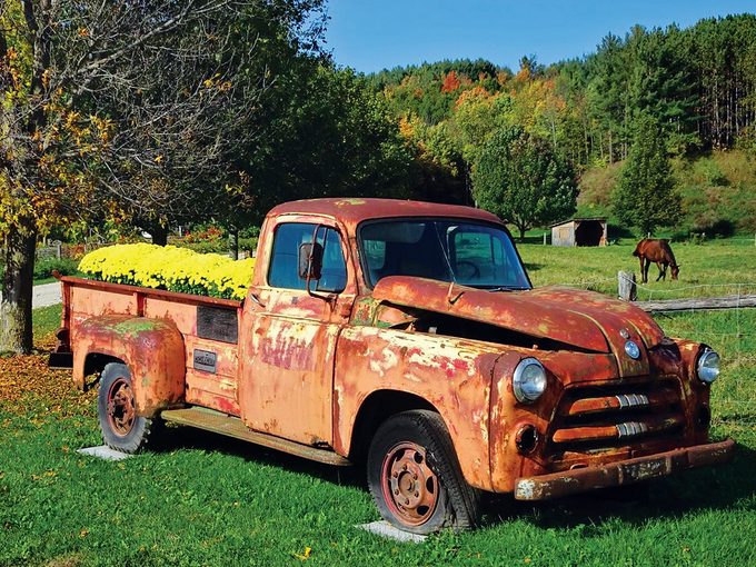 Road Relics - Rusted Orange Truck