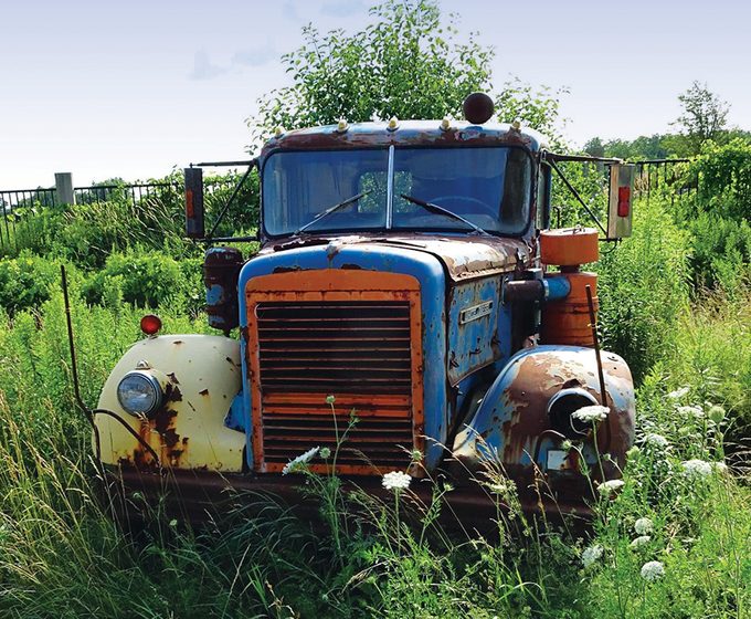 Road Relics - Rusted Workhorse Truck abandoned in field
