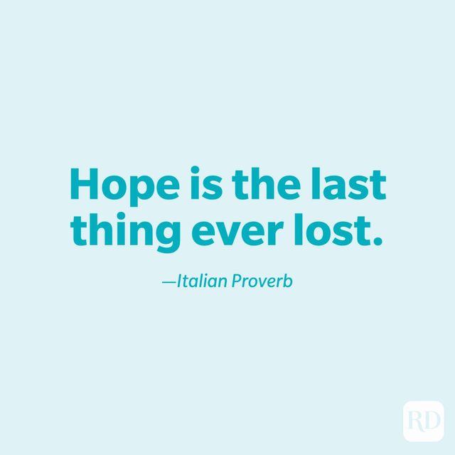 Italian proverb about hope