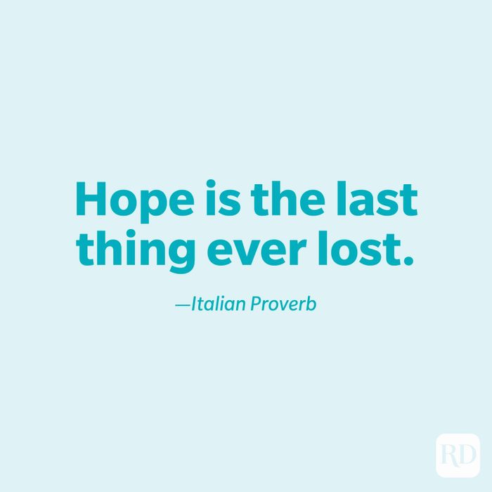 Italian proverb about hope