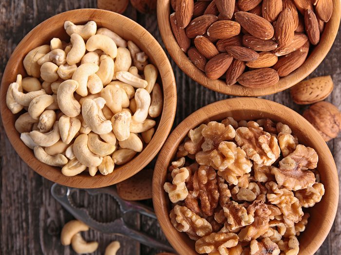 Almonds walnuts and cashews