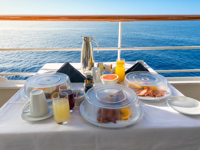 Cruise tips - room service breakfast on balcony