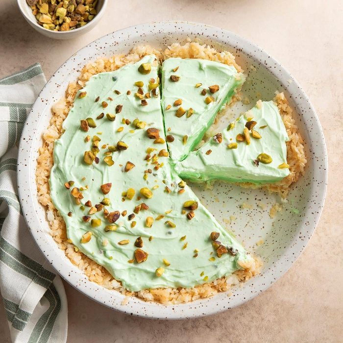 St Patrick's Day desserts - Coconut Pistachio Pie