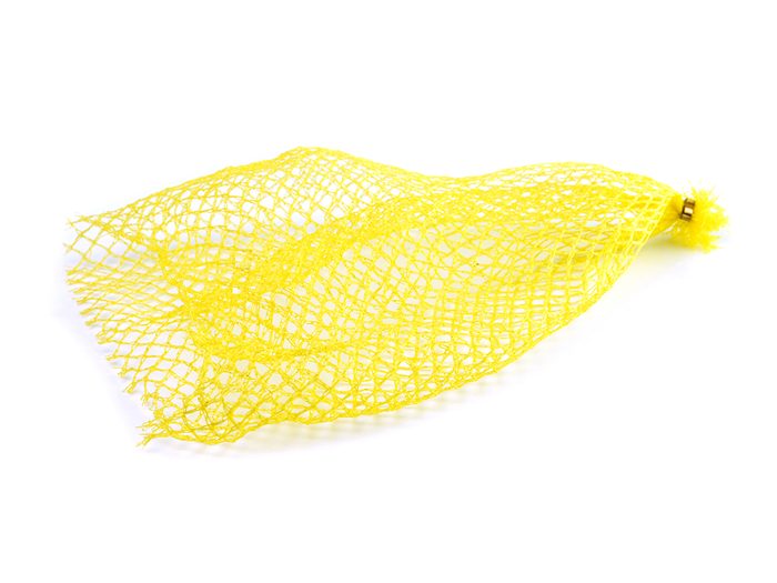 Yellow mesh bag for produce