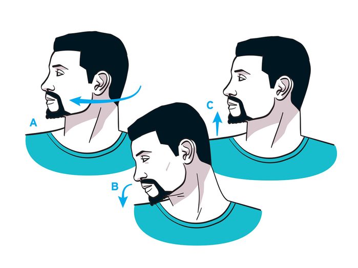 Easy exercises - neck rotations