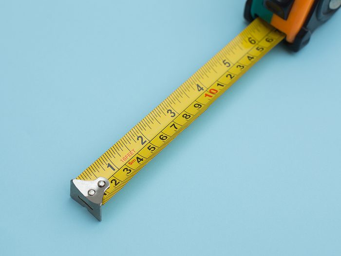End of measuring tape