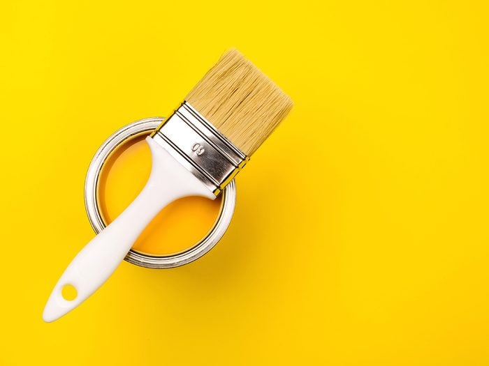 Home hacks - yellow paint can