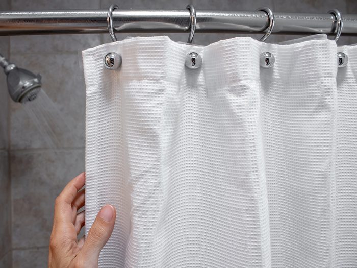 Spring cleaning checklist - shower curtain