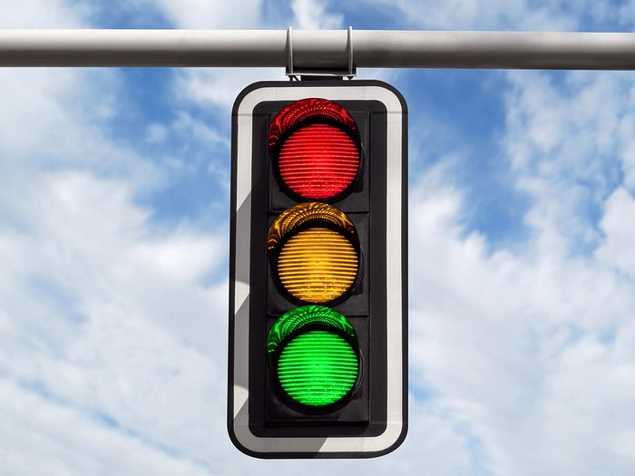 Traffic lights - red yellow green