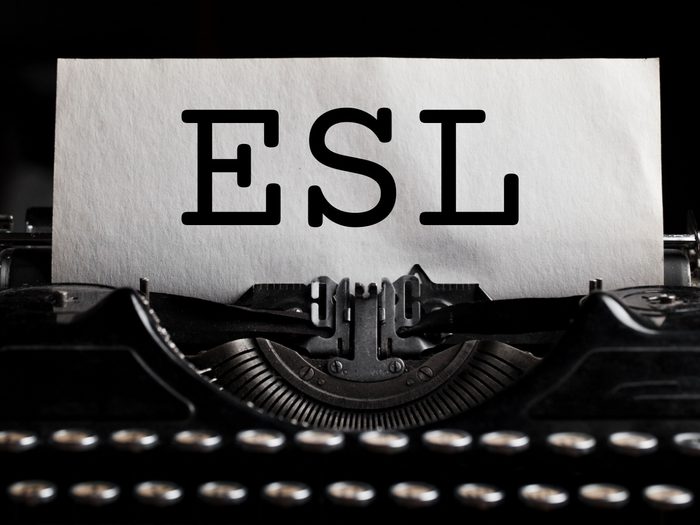 What does ESL stand for?