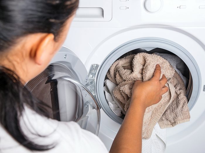 Laundry tips - wet towels in washer