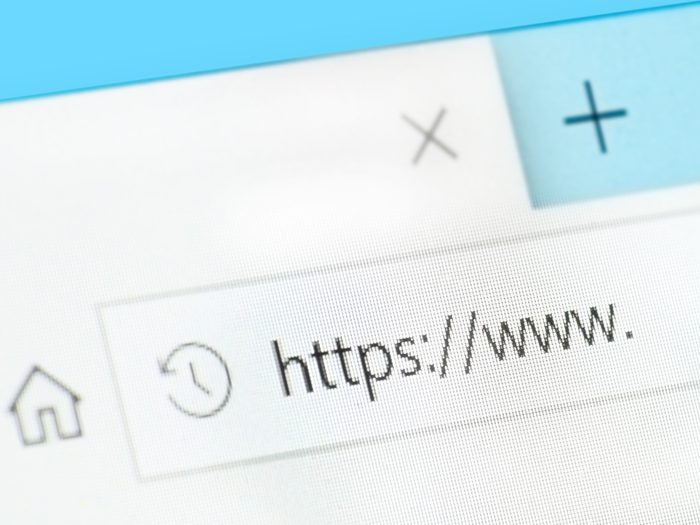 Typing URL into browser