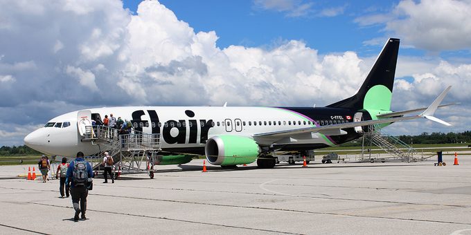 Budget airlines Canada - Flair jet in Waterloo, Ontario